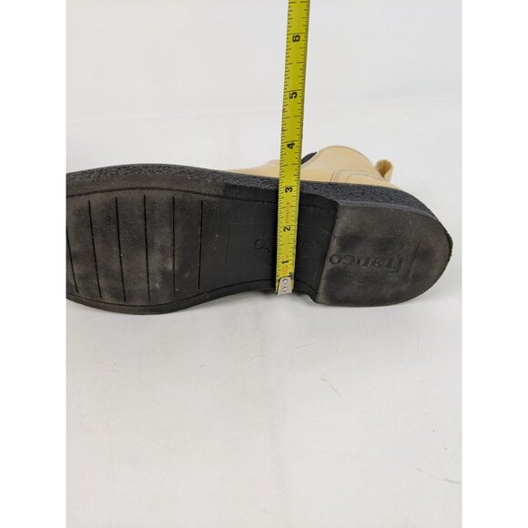 Franco Sarto Jellisa 8M Preowned Cream Beige Ankle Boot Flats Round Toe Women - Picture 10 of 10